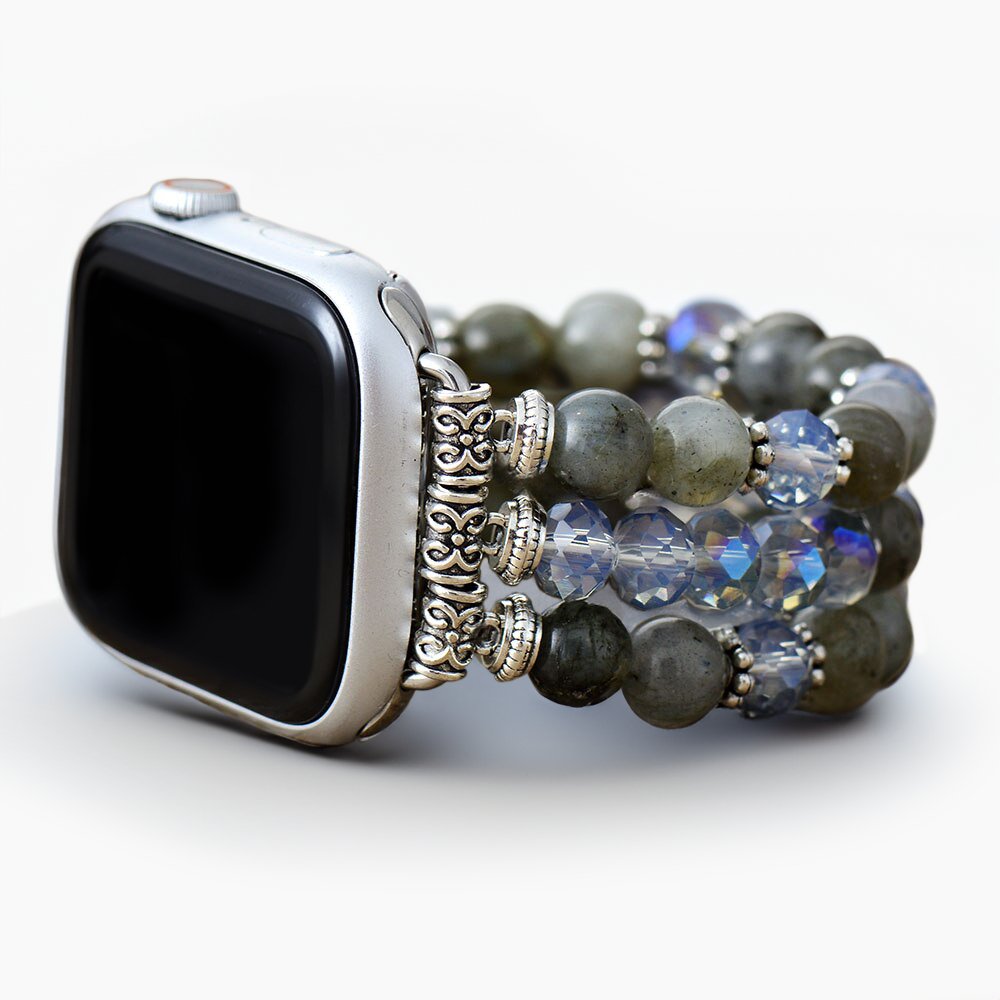 Achat-Kristall Stretch Apple Watch Armband | Boho