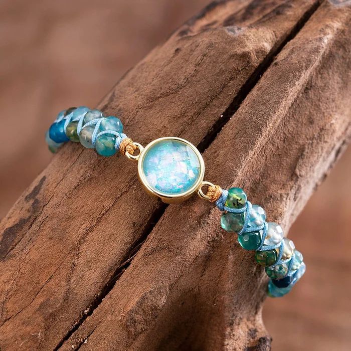 Aqua Essence – Opal & Quartz Armband | Boho