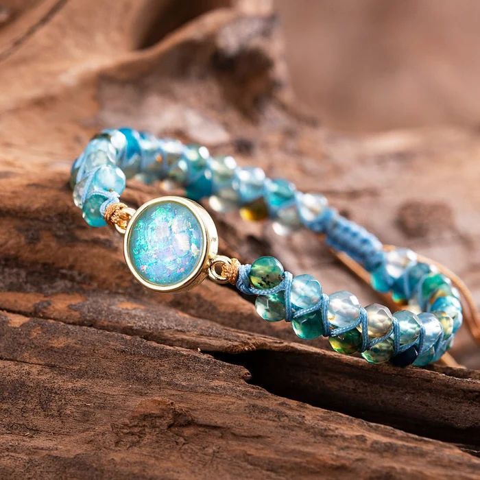 Aqua Essence – Opal & Quartz Armband | Boho