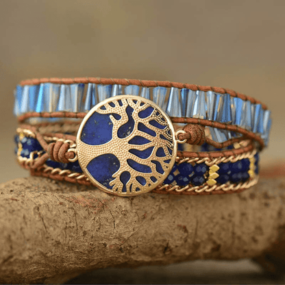 Khalee Samo "Baum des Lebens" Lapis Wickelarmband | BOHO | 100% Handgemacht