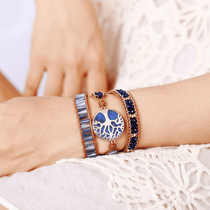 Khalee Samo "Baum des Lebens" Lapis Wickelarmband | BOHO | 100% Handgemacht