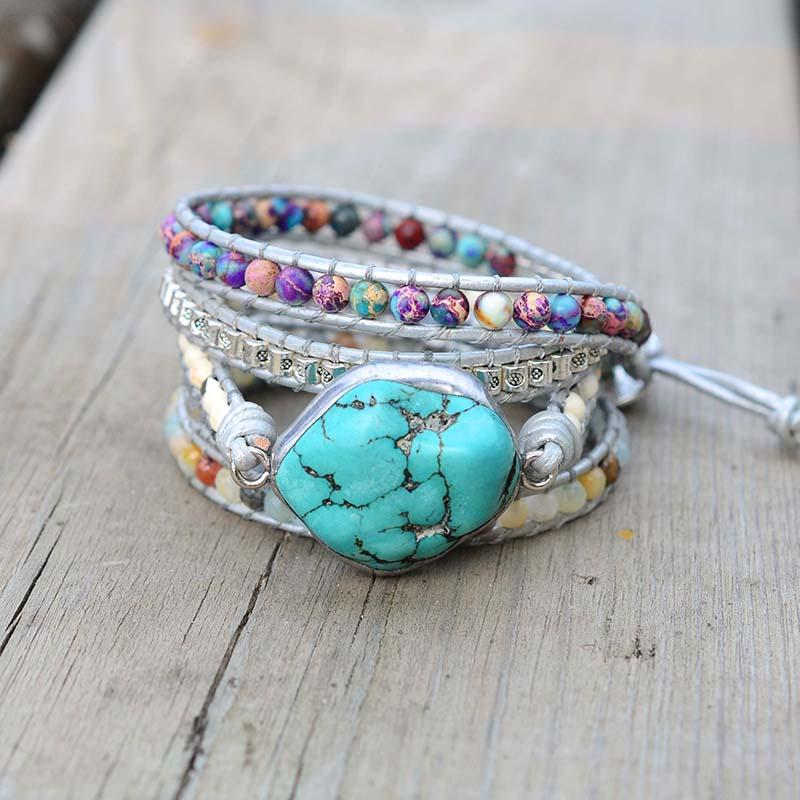 Turquoise wrap online bracelet